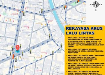 Rekayasa Lalu Lintas di Surabaya untuk Upacara Hari Juang Polri 2024
