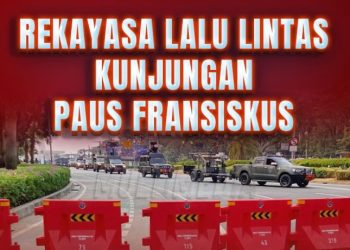pengamanan rute lalu lintas kunjungan Paus Fransiskus Jakarta