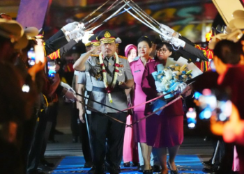 upacara pisah sambut Kepala Korlantas Polri