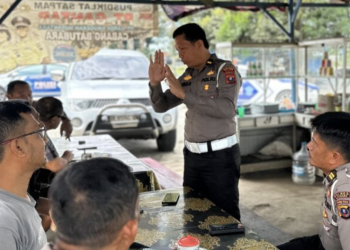 ngopi bareng sopir sosialisasi tertib lalu lintas batu bara