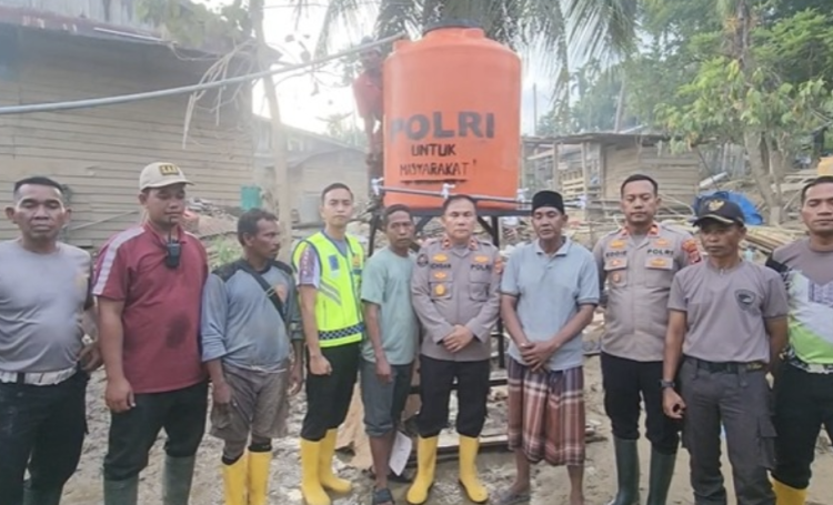 pembangunan sumur bor air bersih pascabencana banjir bandang di Aceh Tamiang